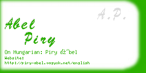 abel piry business card